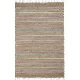 Cool Halı Vime 05 Natural Multi Jüt Halı Yolluk El Dokuma Jüt Kilim Hasır Halı Bohem El Halısı otantik halı - 120 x 180 cm - Sarı