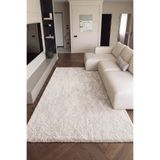 Cool Halı Yummy Krem Peluş Shaggy Halı Yumuşak Pofuduk Tüylü Düz Sade Oturma Odası Salon Yatak Odası Halısı