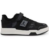 Cool King Cırtlı Ortopedik Taban Günlük Çocuk Sneaker Spor Ayakkabı - Siyah - Beyaz