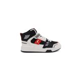 Cool King Kız Çocuk Sneaker, 31 Beden, Siyah Kırmızı, Boğazlı Cırtlı Spor Ayakkabı