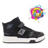 Cool King Uzun Çocuk Sneaker Siyah Unisex Suni Deri Spor Ayakkabı Düz Taban Konforlu Tasarım