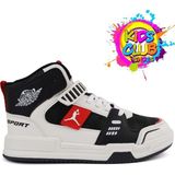 Cool King Uzun Çocuk Sneaker Spor Ayakkabı Siyah - Kırmızı - Siyah - Mavi