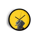 Cool Köpek Tasarım Modern Duvar Saati - 35cm - Önü Camlı Siyah Kasa - Sessiz Mekanizma, JH0526S35SKP