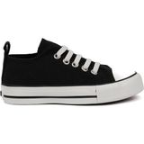 Cool Lastikli Bez Keten Unisex Sneakers Çocuk Spor Ayakkabı - Siyah