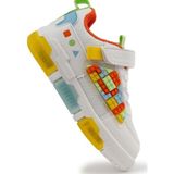 Cool Legos-Bebe 22/25 Çocuk Işıklı Taban Ilk Adım Sneaker Spor Cırtlı Ayakkabı - Beyaz - Sarı