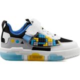 Cool Legos-Bebe 22/25 Çocuk Işıklı Taban Ilk Adım Sneaker Spor Cırtlı Ayakkabı - Beyaz - Siyah