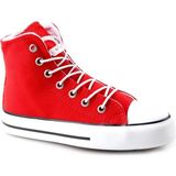 Cool Luis Kırmızı Uzun Konvers Unisex Çocuk Keten Ayakkabı