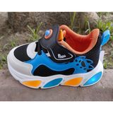 Cool Luna-Bebe 22/25 Çocuk Işıklı Comfort Taban Cırtlı Sneaker Spor Ayakkabı - Siyah - Mavi