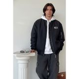 Cool mans Oversize Erkek Siyah Bomber Ceket - Su İtici Kumaş Mevsimlik Pilot Ceket