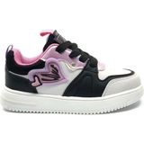 Cool Megan Cırtlı-Bağcıklı Ortopedik Sneaker Kız Çocuk Spor Ayakkabı - Siyah-Mor