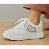 Cool Megan-Flt 31/36 Kız Çocuk Cırtlı ve Bağcıklı Sneaker Spor Günlük Ayakkabı - Beyaz