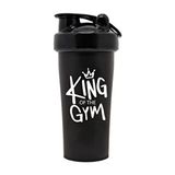 Cool Plastik King Of The Gym Shaker 650 ML Ölçekli ve Sızdırmaz Kapaklı Protein Shaker - Siyah
