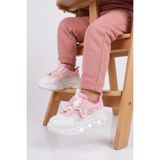 Cool Pudra Cırtlı Işıklı Desenli Anatomik Bebek Spor Ayakkabı Sneaker Aida B
