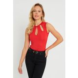 Cool & Sexy EY2719 Siyah Pencereli Kadın Bluz