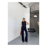 Cool & Sexy Kadın Jean Pantalon ve Kolsuz Gömlek Alt Üst Takım