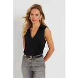 Cool & Sexy Kadın Polo Yaka Bluz Siyah AYD276