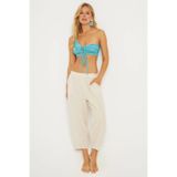 Cool & Sexy Kadın Taş Keten Şalvar Pantolon K1252
