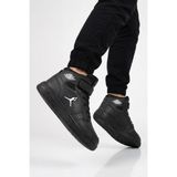 Cool Siyah Cırtlı Basket Tarzı Bilek Boy Sneaker Erkek Çocuk Spor Ayakkabı Haykat Uzun Air