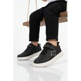 Cool Siyah Cırtlı Hafif Unisex Çocuk Spor Ayakkabı Eldon P