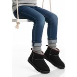 Cool Siyah Süet İçi Kürklü Soğuğa Dirençli Kız Çocuk Bot Ugy F