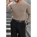 Cool Street Erkek Camel Selanik Örgü Italyan Reklan Bisiklet Yaka Triko Kazak - XL