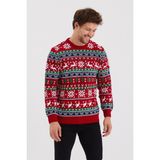 Cool Street Erkek Kırmızı-Yeşil-Beyaz Christmas Yılbaşı KAZAĞI-NOELKZKR200S - Kırmızı - Yeşil - Beyaz - XL