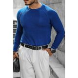 Cool Street Erkek Saks Selanik Örgü Italyan Reklan Bisiklet Yaka Triko Kazak - M