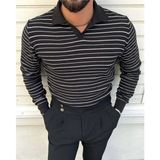 Cool Street Siyah Erkek Slim Fit Polo Yaka Patlı Triko KAZAK-TRZ19132R04S - XL