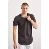 COOL TARZ Erkek Antrasit Pis Yaka Salaş T-shirt