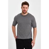 Cool Tarz Füme Erkek Yarım Balıkçı Düz Triko T-SHIRT-TRZ19129R14S