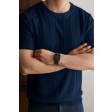 COOL TARZ Mat Lacivert Erkek Yuvarlak Yaka Örme T-shirt