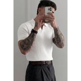 COOL TARZ Premium Fitilli Triko Polo Yaka Erkek Old Money T-Shirt