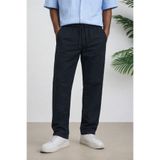 COOL TARZ Siyah Renk Erkek Yazlık Keten Karışımı Relaxed Pantolon