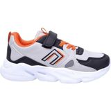 Cool Unisex Çocuk Cırtlı Rahat Günlük Sneaker Spor Ayakkabı Tokyo Gri Turuncu
