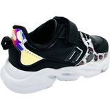 Cool Unisex Çocuk Cırtlı Rahat Günlük Sneaker Spor Ayakkabı Tokyo Leopar Siyah
