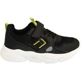Cool Unisex Çocuk Cırtlı Rahat Günlük Sneaker Spor Ayakkabı Tokyo - Siyah - Yeşil