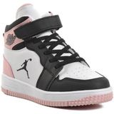 Cool Unisex Çocuk Sneaker Uzun Spor Bot Pembe Microfiber Tabanlı Düz Topuklu