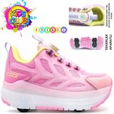 Cool Wheel Akıllı Bağcıklı Işıklı Ortopedik Patenli Çocuk Spor Ayakkabı