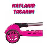 Cool Wheels LED Işıklı Maxi Scooter Ekstra Sağlam Gövde 3 Tekerlekli 6+ Yaş İçin Güvenli Tasarım - Pembe