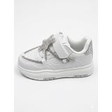Cool Yıldız Cırtlı Ortopedik Taşlı Sneaker Kız Çocuk Spor Ayakkabı - Beyaz