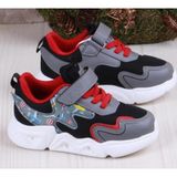 Cool Zeta-Ptk Çocuk Işıklı Taban Sneaker Spor Ayakkabı - Siyah - Kırmızı