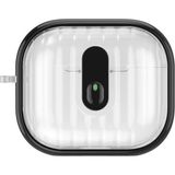 Coolacs Apple Airpods 4 ile Uyumlu Şeffaf Kenarları Renkli Bluetooth Kulaklık Kılıfı - Siyah