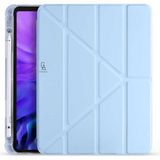 Coolacs Apple iPad Air 11 Inç (A2902-A2903-A2904) 2024 Uyumlu Kılıf 3 Farklı Stand Kalemlikli Tablet Kılıfı - Mavi
