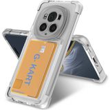 Coolacs Honor Magic 6 Pro Uyumlu Köşeleri Airbagli Kartlıklı Kartvizitli Şeffaf Telefon Kılıfı