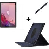 Coolacs Lenovo Tab M9 9 Inç Uyumlu Dönebilen Lastikli Tablet Kılıfı Nano Ekran Koruyucu ve Kalem Seti - Lacivert