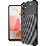 Coolacs Samsung Galaxy A25 ile Uyumlu Kılıf Focus Karbon Tasarım Telefon Kılıfı Kapak - Siyah