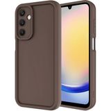Coolacs Samsung Galaxy A25 ile Uyumlu Kılıf Kamera Korumalı Yüksek Kenarlı Kapak - Kahverengi
