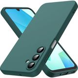 Coolacs Samsung Galaxy A37 ile Uyumlu Kılıf Içi Kadife Lansman Tasarım Telefon Kılıfı Kapak - Koyu Yeşil