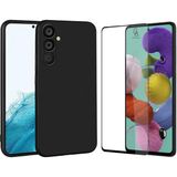 Coolacs Samsung Galaxy A54 ile Uyumlu Telefon Kılıfı ve 5d Tam Kaplayan Cam Ekran Koruyucu - Siyah