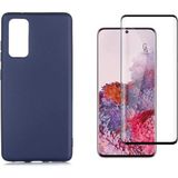 Coolacs Samsung Galaxy S20 Fe ile Uyumlu Telefon Kılıfı ve 5d Tam Kaplayan Cam Ekran Koruyucu - Lacivert